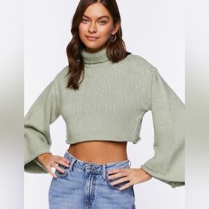 Cropped Turtleneck Sweater